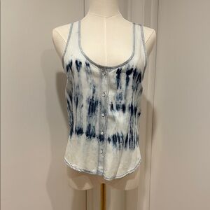 DL1961 Blue and White Button-Up Camisole